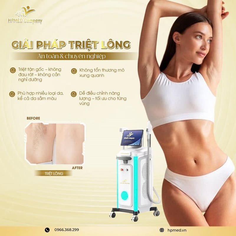 Máy Triệt Lông Spa Cao Cấp HPmed