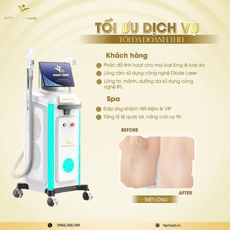 Máy Triệt Lông Spa Cao Cấp HPmed