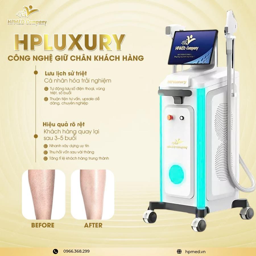Máy Triệt Lông HPLUXURY 💎 Bước Tiến Mới Của Công Nghệ AI Trong Thẩm Mỹ Hiện Đại 2 Máy Triệt Lông Lạnh HPLUXURY