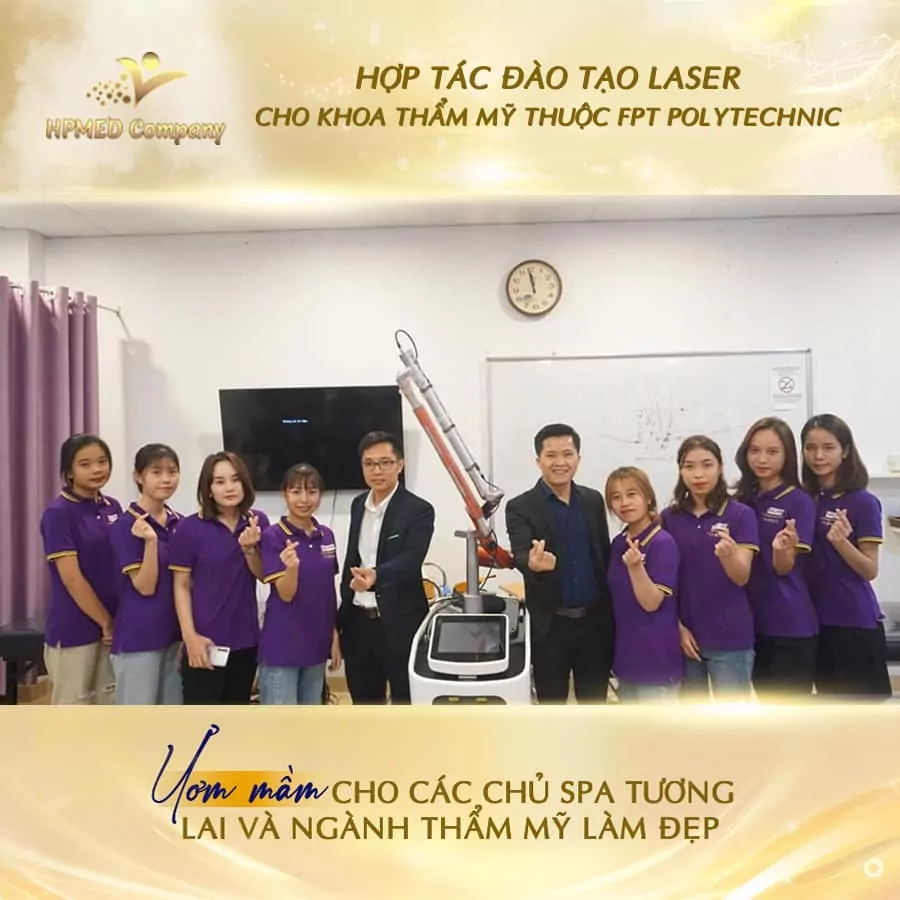 HPmed hợp tác đào tạo laser cho học viên tại Hệ thống đào tại thẩm mỹ quốc tế Poly K-beauty trường cao đẳng FPT - 02